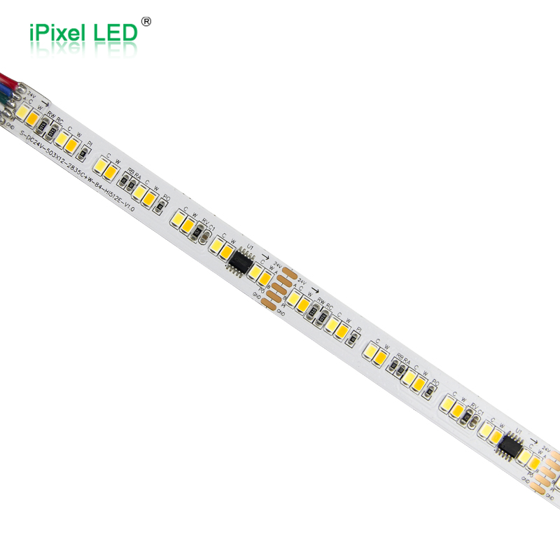 DMX512 2835 Dual color flex led strip 168LEDs/m DC24V