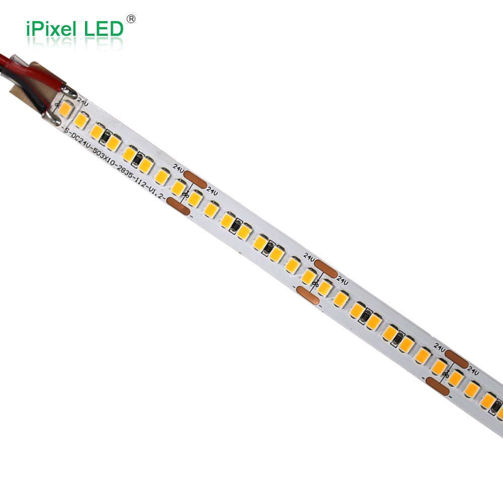 High Efficiency 2835 single color  LED strip 224 LEDs/M DC24V